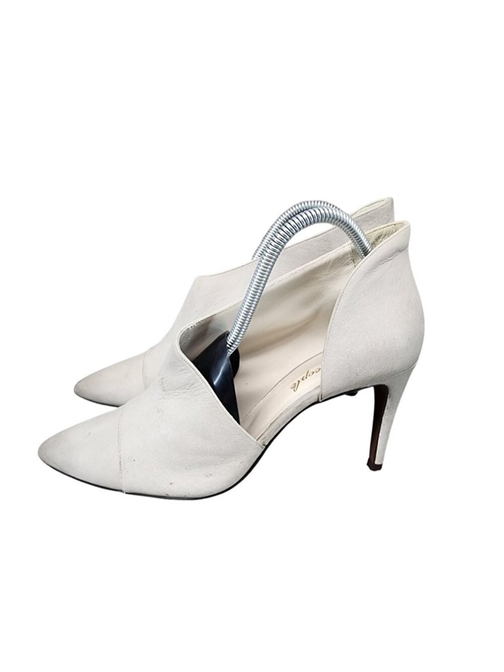 Free People Shoes Womens Size 10.5 Gray Leather Heels *Read*